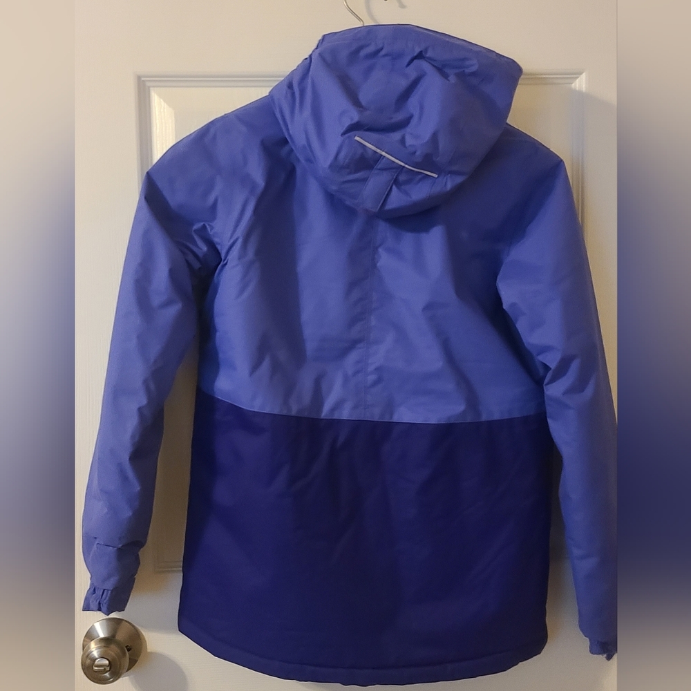 Columbia Girls' Crash Out Snow Jacket in light & dark purple, size Large - Picture 5 of 14